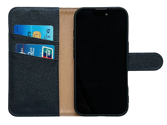 Premium Leather Wallet Case for iPhone 18 Pro - Midnight Blue