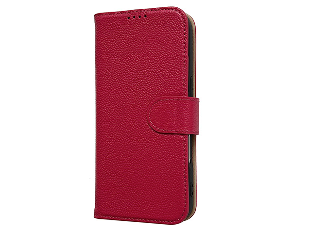 Premium Leather Wallet Case for iPhone 18 Pro - French Rose