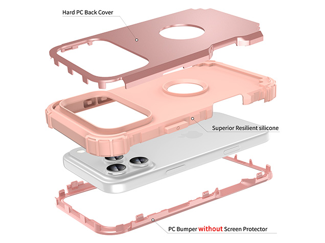 Defender Case for iPhone 18 Pro - Rose Gold