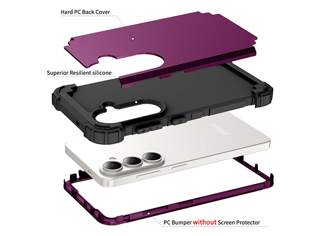 Defender Case for the Samsung Galaxy S26 FE - Plum