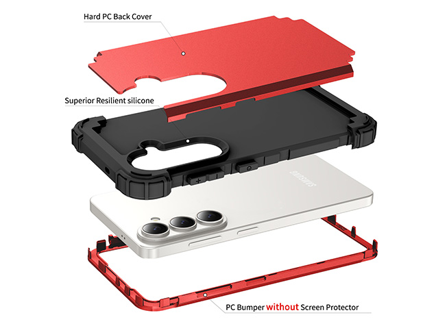 Defender Case for the Samsung Galaxy S26 FE - Red