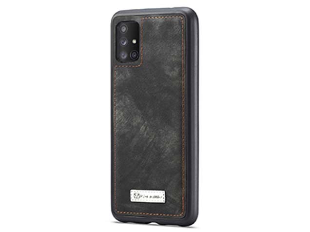 CaseMe Magnetic Case for Samsung Galaxy A71 5G - Khaki/Grey Leather Wallet Case