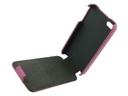 Synthetic Leather Flip Case for iPhone 4/4S - Baby Pink