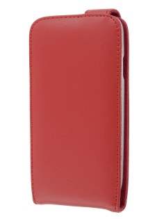 Samsung I9300 Galaxy S3 Genuine Leather Flip Case - Red