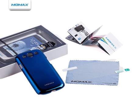MOMAX Ultra-Thin Metallic Case for Samsung I9300 Galaxy S3 - Metallic Blue