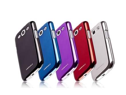 MOMAX Ultra-Thin Metallic Case for Samsung I9300 Galaxy S3 - Metallic Black