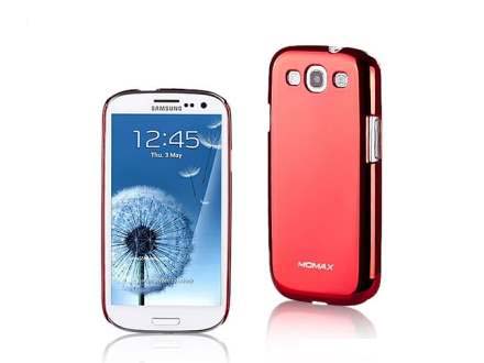 MOMAX Ultra-Thin Metallic Case for Samsung I9300 Galaxy S3 - Metallic Red Hard Case