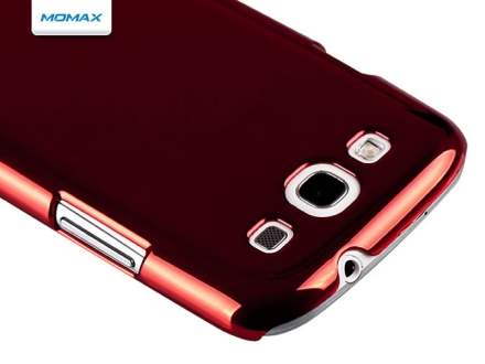 MOMAX Ultra-Thin Metallic Case for Samsung I9300 Galaxy S3 - Metallic Red