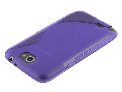 Wave Case for Samsung Galaxy Note 2 4G - Frosted Purple/Purple