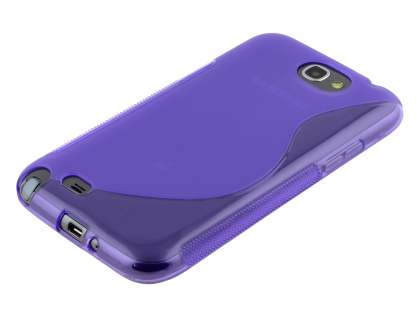 Wave Case for Samsung Galaxy Note 2 4G - Frosted Purple/Purple