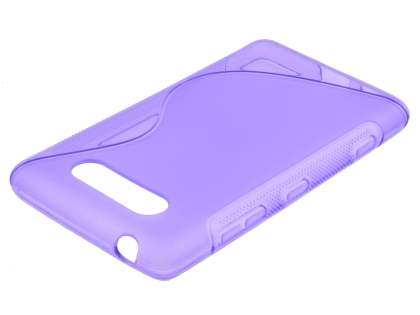 Wave Case for Nokia Lumia 820 - Frosted Purple/Purple