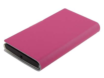 Slim Genuine Leather Portfolio Case for Nokia Lumia 920 - Pink