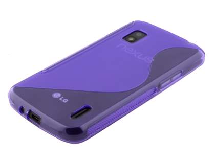 Wave Case for LG Nexus 4 E960 - Frosted Purple/Purple