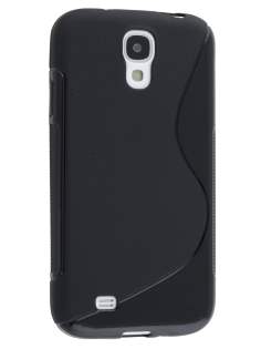 Wave Case for Samsung I9500 Galaxy S4 - Frosted Black/Black Soft Cover