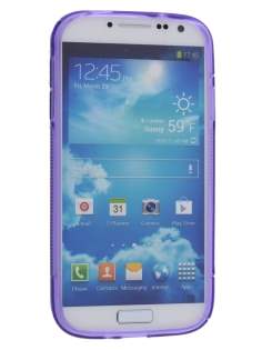 Wave Case for Samsung I9500 Galaxy S4 - Frosted Purple/Purple