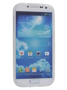 Wave Case for Samsung I9500 Galaxy S4 - Frosted Clear/Clear