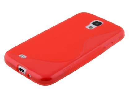 Wave Case for Samsung I9500 Galaxy S4 - Frosted Red/Red