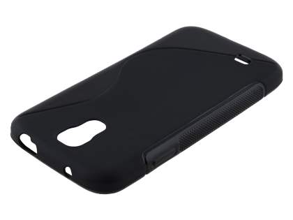 Wave Case for Samsung I9500 Galaxy S4 - Frosted Black/Black
