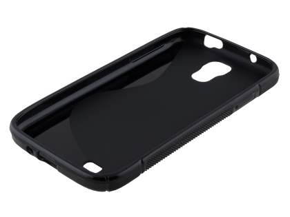 Wave Case for Samsung I9500 Galaxy S4 - Frosted Black/Black