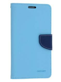 Mercury Goospery Colour Fancy Diary Case with Stand for Samsung Galaxy Note 3 - Blue/Navy Leather Wallet Case