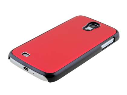 Brushed Aluminium Case for Samsung Galaxy S4 I9500 - Red/Black