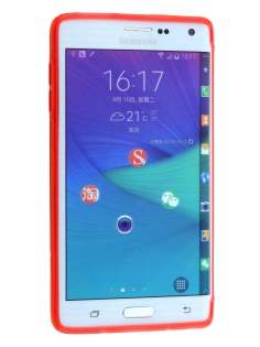 Wave Case for Samsung Galaxy Note Edge - Frosted Red/Red
