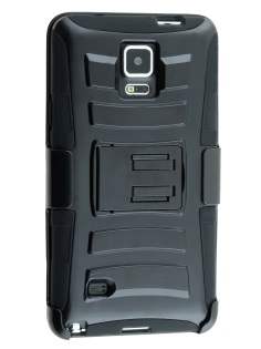 Rugged Case with Holster Belt Clip for Samsung Galaxy Note 4 - Classic Black