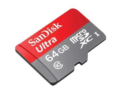 64GB SanDisk Ultra MicroSDXC UHS-I Memory Card