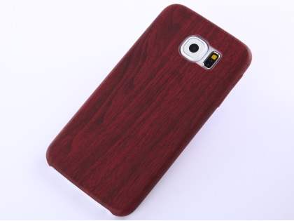 Wood Pattern Soft TPU Case for Samsung Galaxy S6 - Mahogany