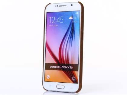 Wood Pattern Soft TPU Case for Samsung Galaxy S6 - Walnut
