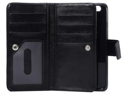 2-in-1 Synthetic Leather Wallet Case for iPhone 6s/6 - Classic Black