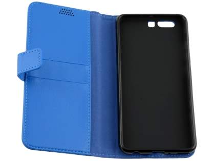 Synthetic Leather Wallet Case with Stand for Huawei P10 Plus - Blue