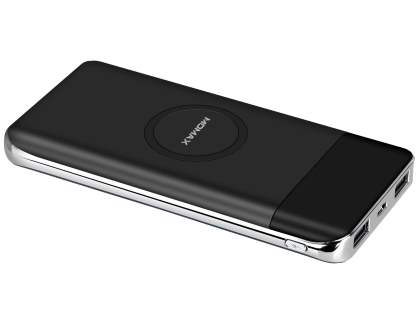 10000mAh (37W) MOMAX iPower Air Wireless Charging Pad and Power Bank - Black