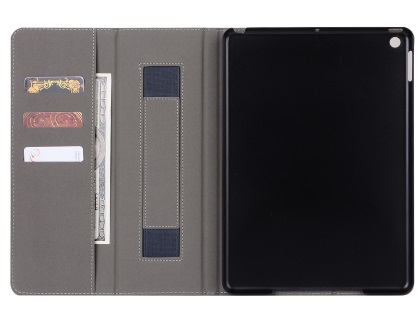 Synthetic Leather Case with Stand for iPad Mini 1/2/3 - Navy