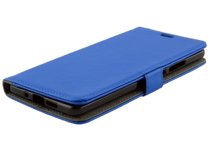 Synthetic Leather Wallet Case with Stand for Nokia 7 Plus - Blue