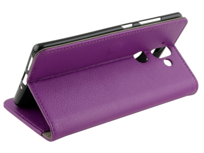 Synthetic Leather Wallet Case with Stand for Nokia 8 Sirocco - Purple