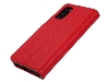 Premium Leather Wallet Case for Samsung Galaxy S20 - Red Leather Wallet Case
