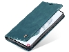 CaseMe Slim Synthetic Leather Wallet Case with Stand for Samsung Galaxy S21+ - Teal Leather Wallet Case
