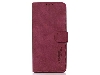 Khazneh Retro Synthetic Leather Wallet Case with Stand for Nokia C30 - Burgundy Leather Wallet Case