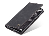 CaseMe Slim Synthetic Leather Wallet Case with Stand for Samsung Galaxy A23 - Charcoal Leather Wallet Case