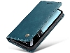 CaseMe Slim Synthetic Leather Wallet Case with Stand for iPhone 14 Pro - Teal Leather Wallet Case