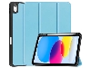 Synthetic Leather Flip Case with Stand for iPad 10th Gen 10.9 (2022) - Sky Blue Leather Flip Case