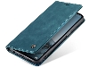 CaseMe Slim Synthetic Leather Wallet Case with Stand for OPPO A78 5G - Teal Leather Wallet Case
