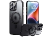 Magnetic Ring Stand Case for iPhone 16 Pro - Black Hard Case