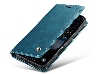 CaseMe Slim Synthetic Leather Wallet Case with Stand for iPhone 17 Pro - Teal Leather Wallet Case