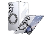 Clear case with magnetic rotating ring for the Samsung Galaxy Z Fold7 - Clear/Black Hard Case