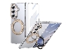 Clear case with magnetic rotating ring for the Samsung Galaxy Z Fold7 - Clear/Gold Hard Case