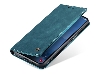 CaseMe Slim Synthetic Leather Wallet Case with Stand for Samsung Galaxy S25 FE - Teal Leather Wallet Case