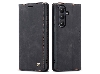 CaseMe Slim Synthetic Leather Wallet Case with Stand for Samsung Galaxy S26 FE - Charcoal Leather Wallet Case