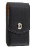 Textured Synthetic Leather Vertical Belt Pouch with Buckle - Mobile Only - Belt Pouch